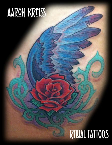 Tattoos - Heart and wings - 103631
